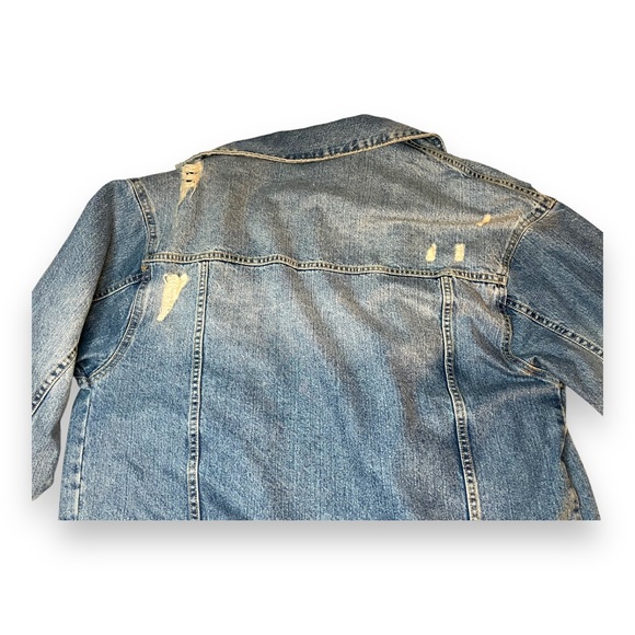 Zara Oversized Distressed Denim Jacket (Size M) - Picture 7 of 7